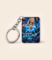 Premium Football Printed Metal Key Ring - Image 2